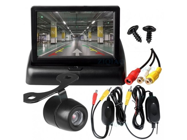 Cámara y monitor para sistema de estacionamiento inalámbrico 1