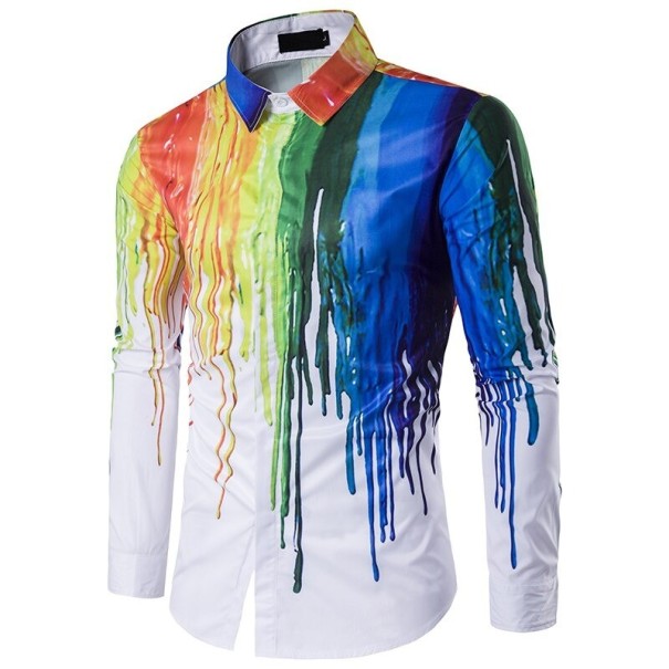 Cămașă colorată pentru bărbați F541 L 2