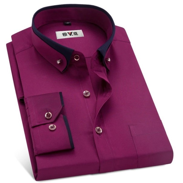 Cămașă de bărbați F448 burgundy XL