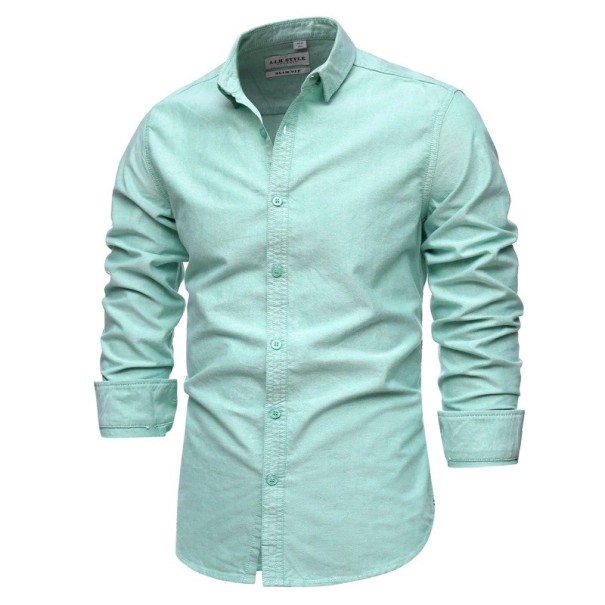 Cămașă de bărbați F454 verde deschis L