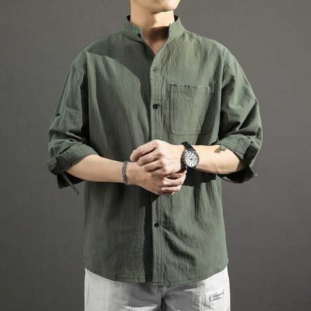 Cămașă de bărbați F556 verde armată XL