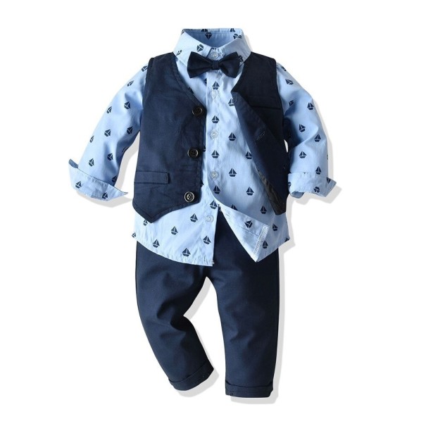 Cămașă, vesta și pantaloni pentru băieți L1585 9-12 luni C