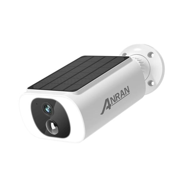 Caméra de sécurité WiFi extérieure avec détection PIR objectif 3MP 3,6 mm alimentation solaire blanche caméra IP66 pour surveillance de la maison 1