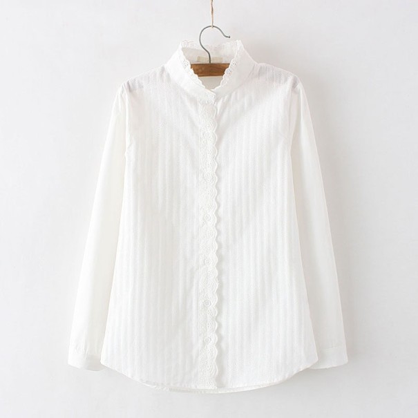 Camicia bianca da donna con maniche lunghe XL 1