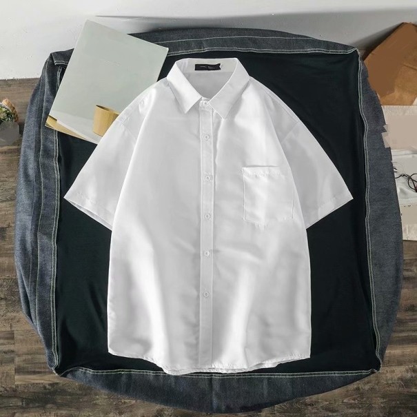 Camicia con gatti bianco L