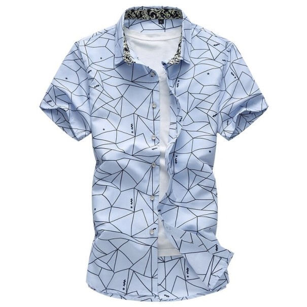 Camicia da uomo a maniche corte F590 XXS 9