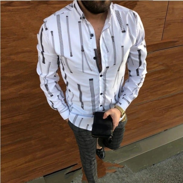 Camicia da Uomo A3093 bianco M