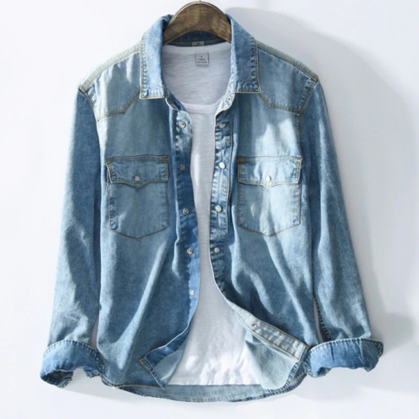 Camicia di jeans da uomo S 2