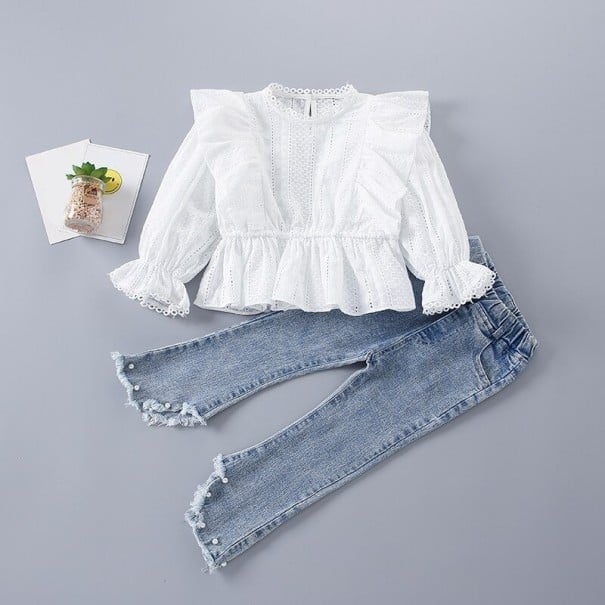 Camicia e jeans da ragazza L1461 3