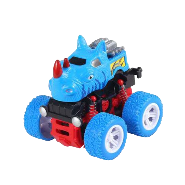 Camión monstruo rinoceronte azul