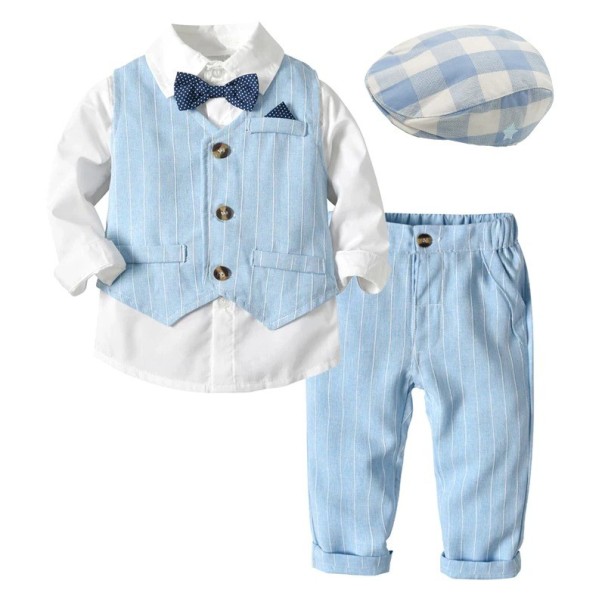 Camisa, chaleco y pantalón niño L1640 12-24 meses