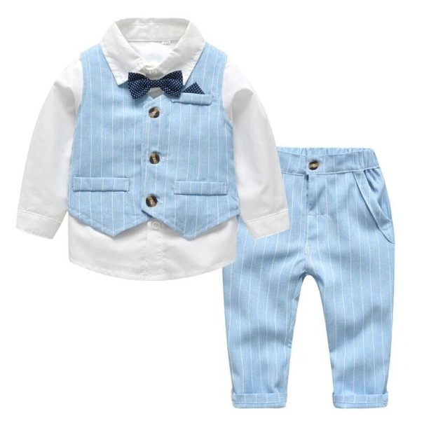 Camisa, colete e calças para menino L1571 6-9 meses E