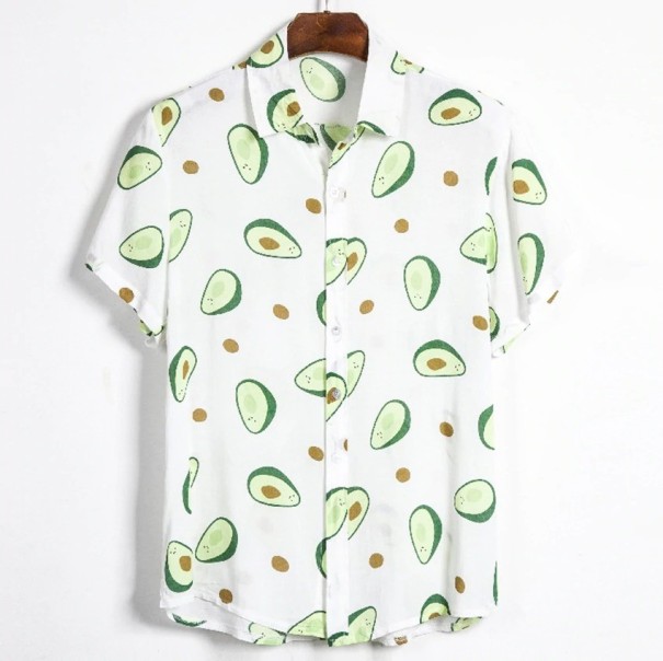 Camisa de aguacate para hombre blanco L