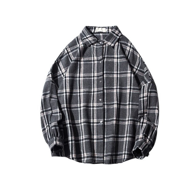 Camisa de cuadros para hombre F413 XXL 2