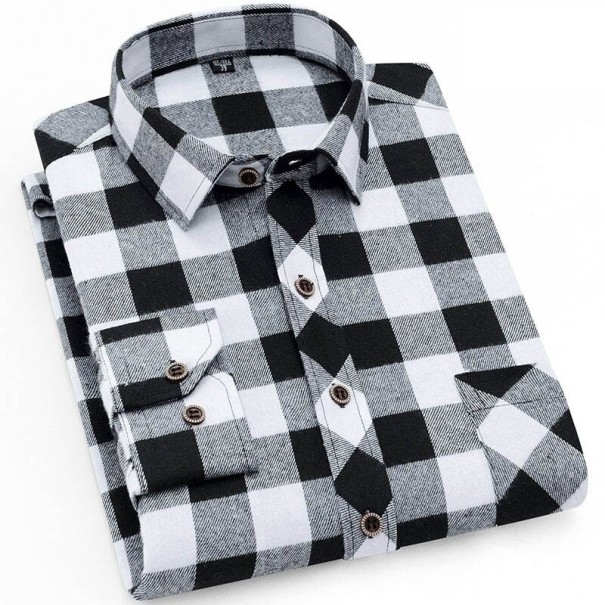 Camisa de cuadros para hombre F504 S 6