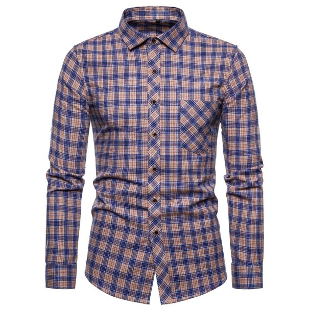 Camisa de cuadros para hombre F642 XL 11