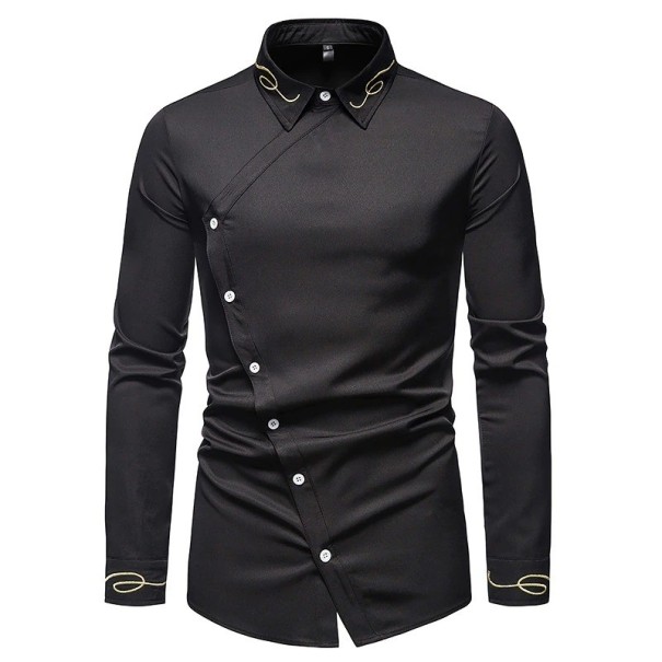 Camisa de hombre A2657 negro XXL