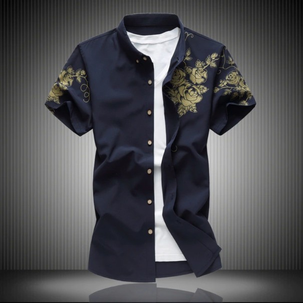 Camisa de hombre A3090 azul oscuro XXL 1