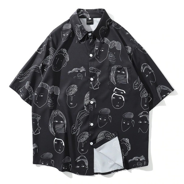 Camisa de hombre A3091 negro L