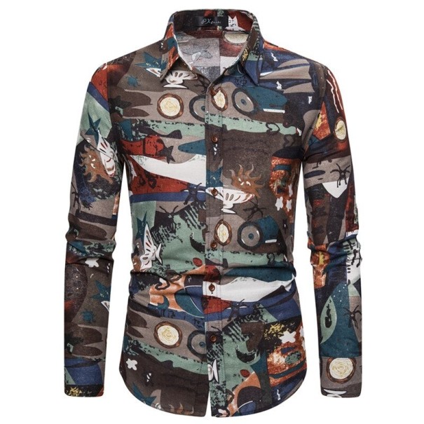 Camisa de hombre con estampado F704 S 10