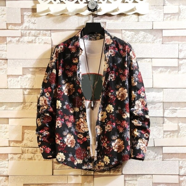 Camisa de hombre con flores F624 XL 10