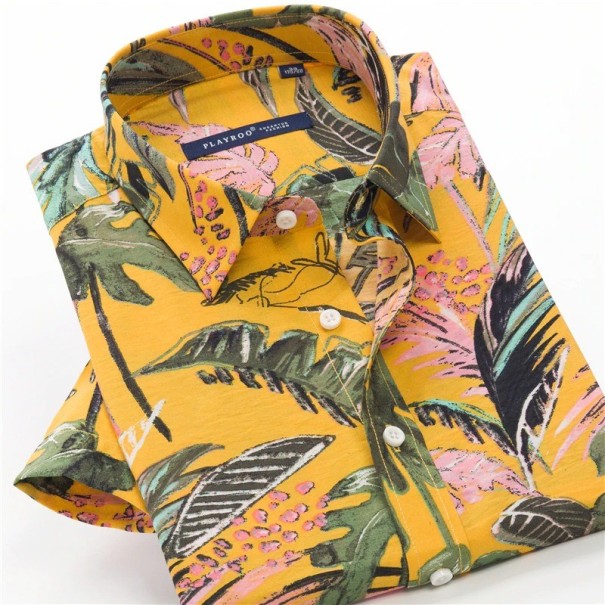 Camisa de hombre con palmeras F767 XL 9