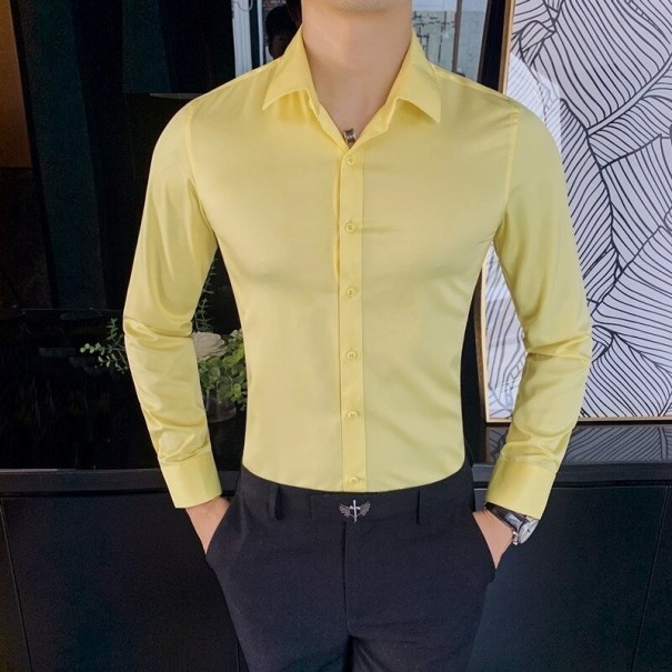 Camisa de hombre F426 amarillo XXS