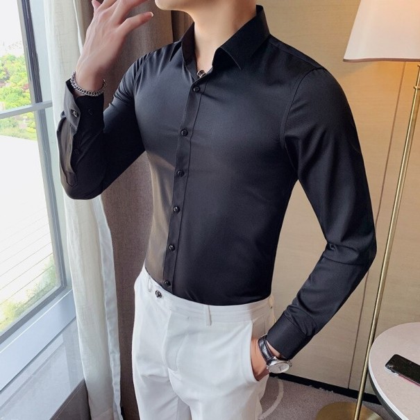 Camisa de hombre F426 negro S
