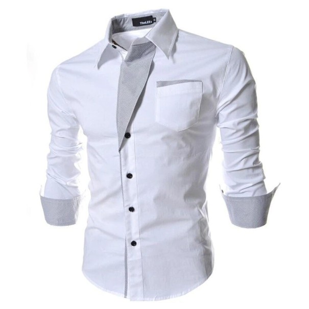 Camisa de hombre F466 blanco XS