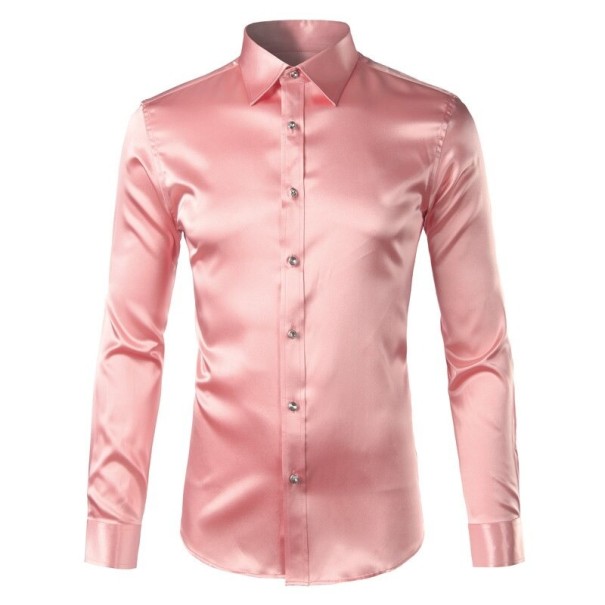 Camisa de hombre F516 rosa XS