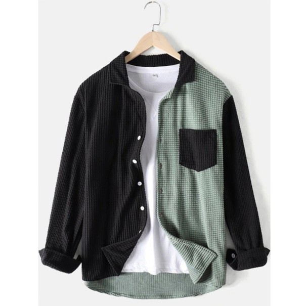 Camisa de hombre F522 verde claro M