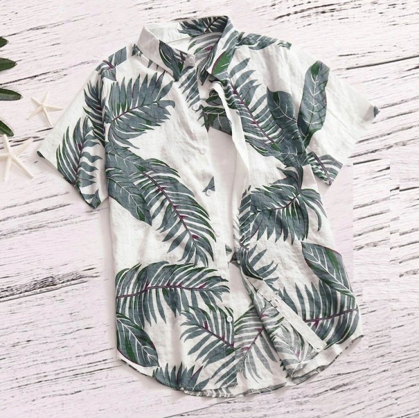 Camisa de hombre F528 blanco S