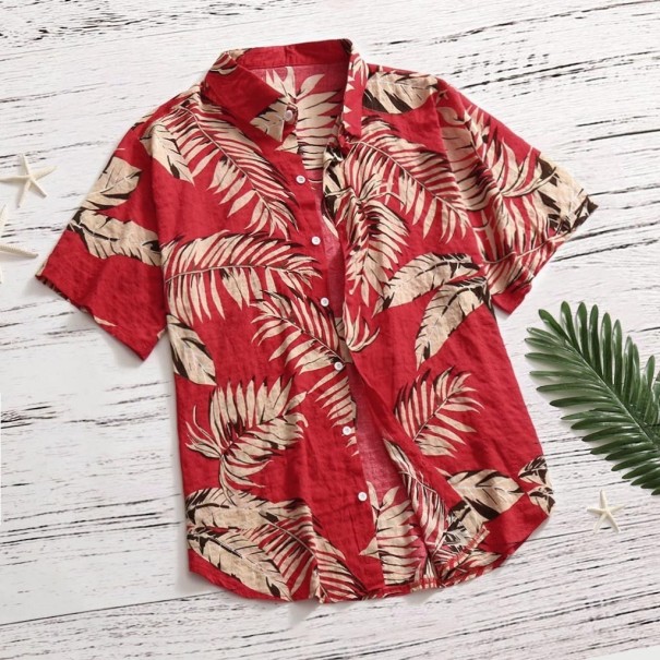 Camisa de hombre F528 rojo 3XL