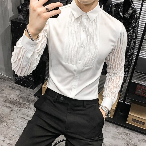 Camisa de hombre F581 blanco S