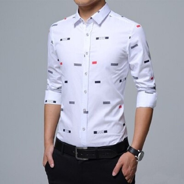 Camisa de hombre F604 blanco M