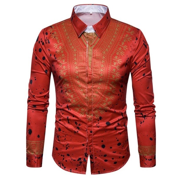 Camisa de hombre F649 rojo S
