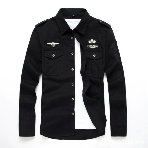 Camisa de hombre F652 negro M