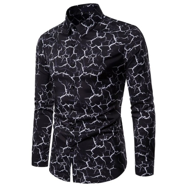 Camisa de hombre F706 negro M