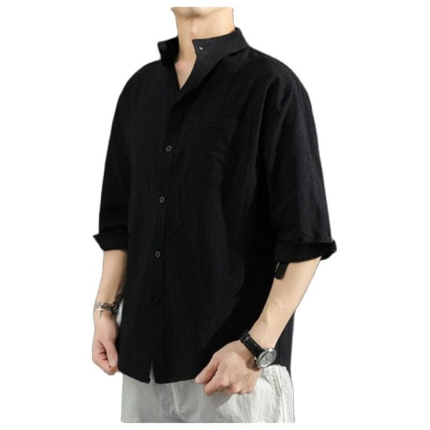 Camisa de hombre F708 negro S