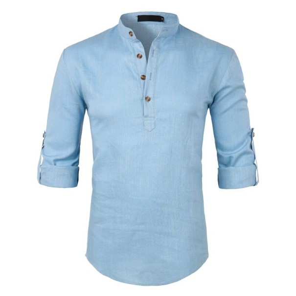 Camisa de hombre F758 azul claro XL