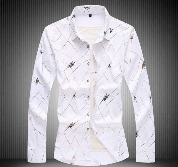 Camisa de hombre F806 blanco M