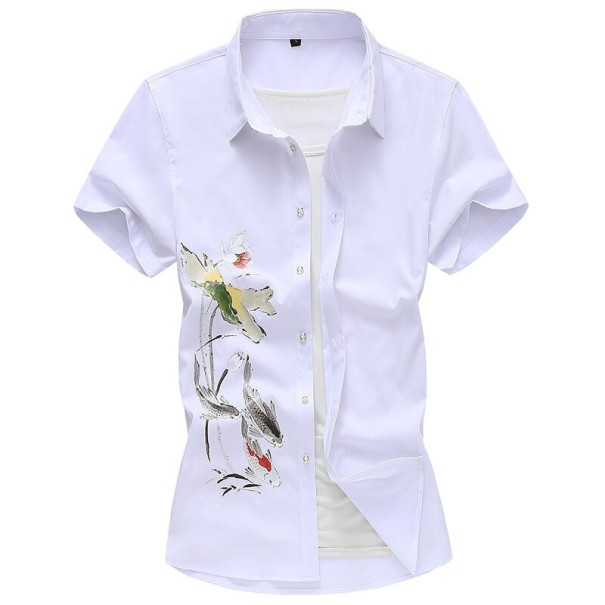 Camisa de hombre F822 blanco S 2