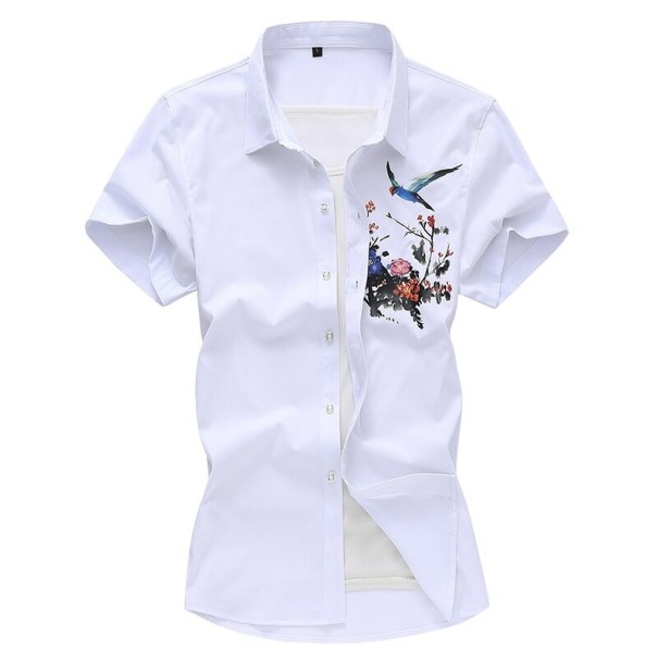 Camisa de hombre F822 blanco XXS 5
