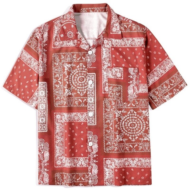 Camisa de hombre F828 rojo S