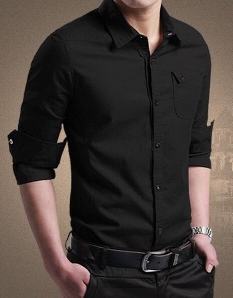 Camisa de hombre J2600 negro S