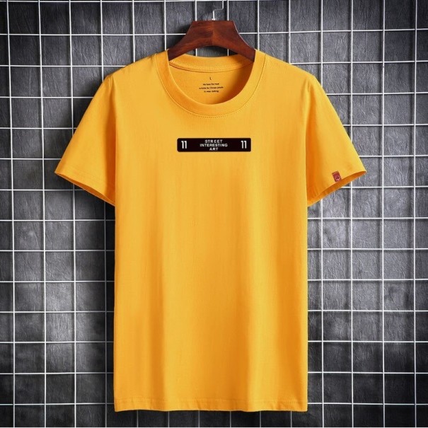 Camisa de homem T2085 amarelo escuro S