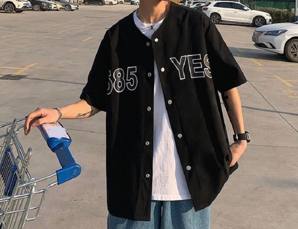 Camisa de manga corta F631 negro 3XL