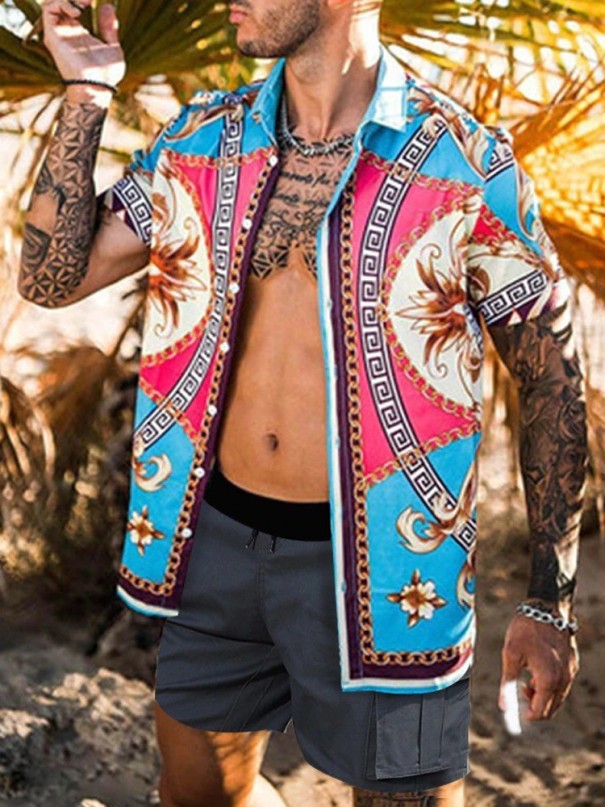 Camisa de manga corta para hombre F453 XXL 8