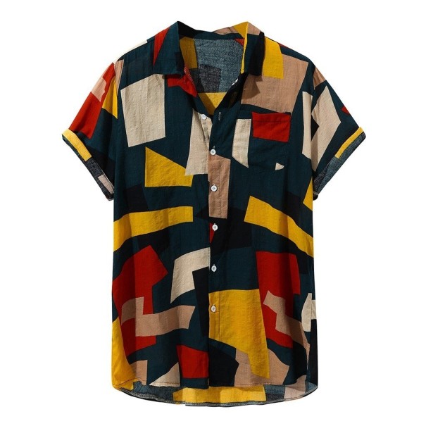 Camisa de manga corta para hombre F606 XS 2