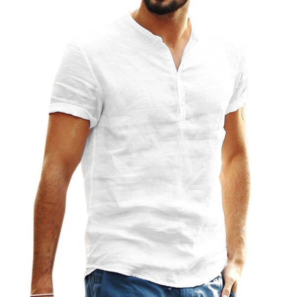 Camisa de manga corta para hombre F781 blanco XL